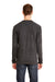 Next Level 6411 Mens Sueded Jersey Long Sleeve Crewneck T-Shirt Heather Metal Grey Back