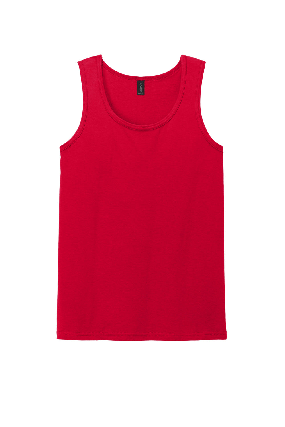 Gildan Mens Softstyle Tank Top Red Flat Front