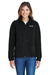 Columbia 6439 Womens Benton Springs Full Zip Fleece Jacket Black Front