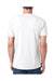 Next Level 6440 Mens Sueded Jersey Short Sleeve V-Neck T-Shirt White Back