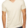Next Level Mens Sueded Jersey Short Sleeve V-Neck T-Shirt - Natural - Closeout