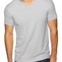 Next Level Mens Sueded Jersey Short Sleeve V-Neck T-Shirt - Light Grey - Closeout