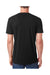 Next Level 6440 Mens Sueded Jersey Short Sleeve V-Neck T-Shirt Black Back