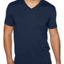 Next Level Mens Sueded Jersey Short Sleeve V-Neck T-Shirt - Midnight Navy Blue