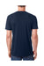 Next Level 6440 Mens Sueded Jersey Short Sleeve V-Neck T-Shirt Navy Blue Back