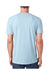 Next Level 6440 Mens Sueded Jersey Short Sleeve V-Neck T-Shirt Light Blue Back