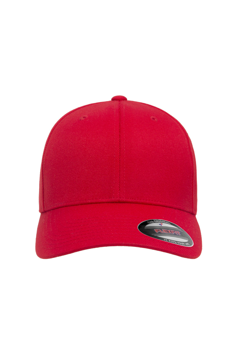 Flexfit 6477 Mens Stretch Fit Hat Red Front