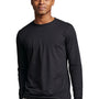Russell Athletic Mens Dri-Power Moisture Wicking Performance Long Sleeve Crewneck T-Shirt - Black