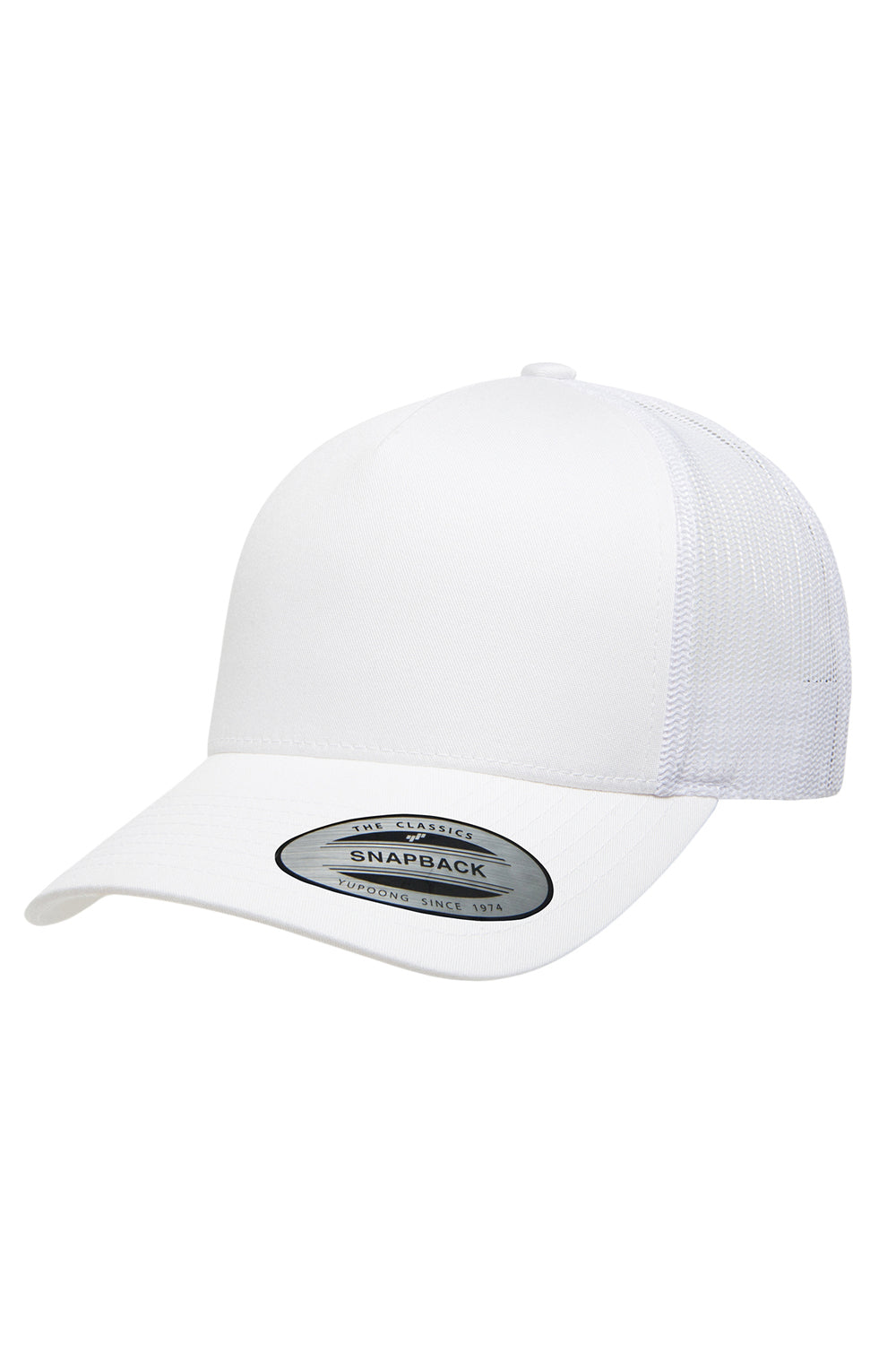 Yupoong 6506 Mens Adjustable Trucker Hat White Front