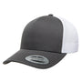 Yupoong Mens Adjustable Trucker Hat - Charcoal Grey/White