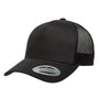 Yupoong Mens Adjustable Trucker Hat - Black