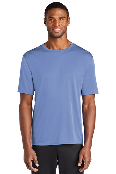 Port & Company PC380 Mens Dry Zone Performance Moisture Wicking Short Sleeve Crewneck T-Shirt Carolina Blue Front