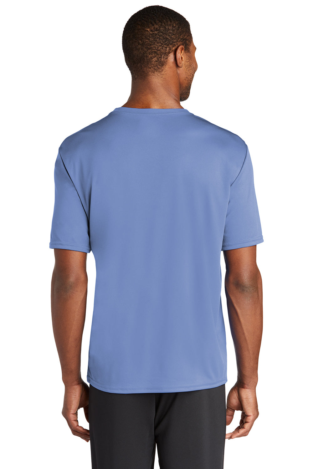 Port & Company PC380 Mens Dry Zone Performance Moisture Wicking Short Sleeve Crewneck T-Shirt Carolina Blue Back