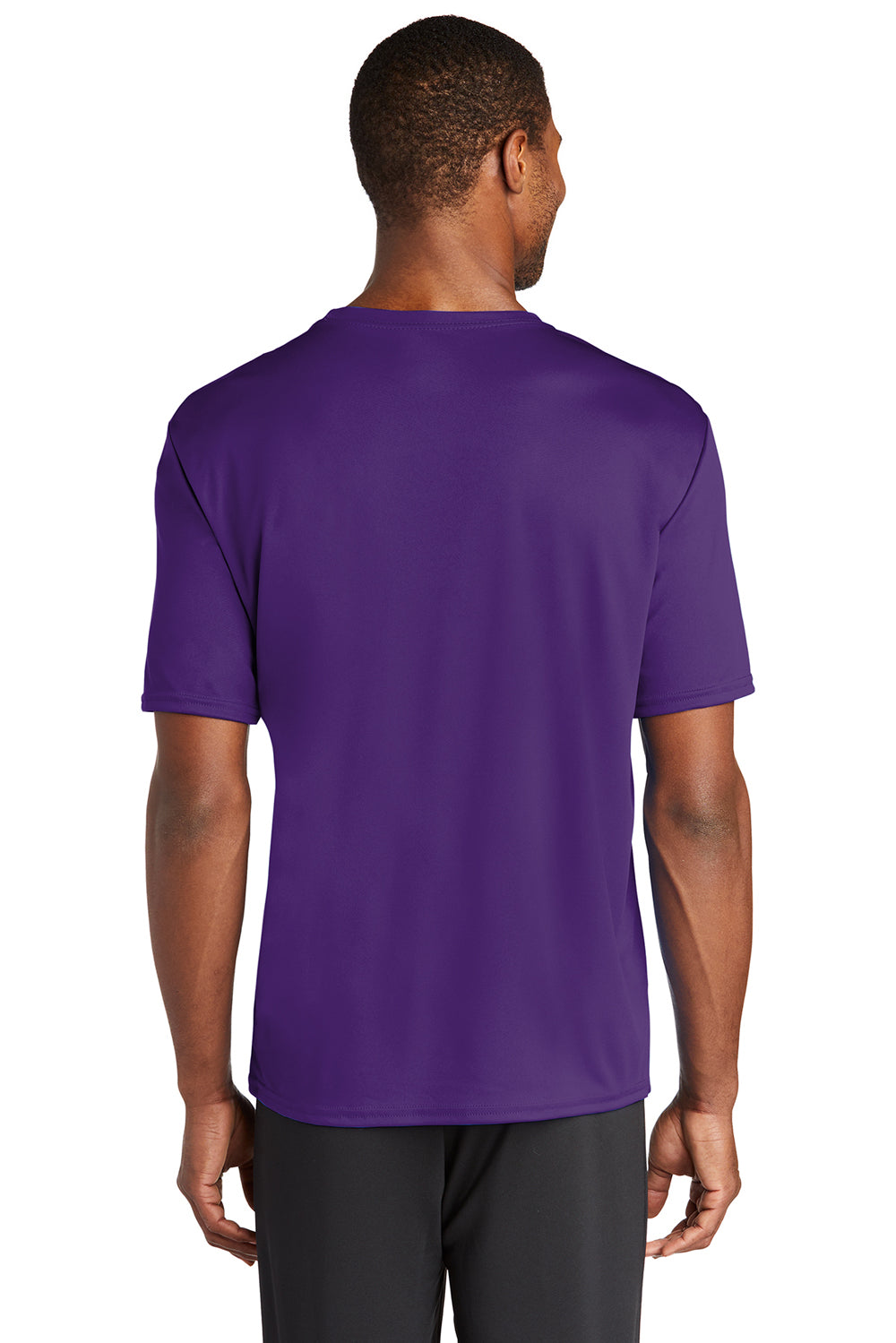 Port & Company PC380 Mens Dry Zone Performance Moisture Wicking Short Sleeve Crewneck T-Shirt Team Purple Back