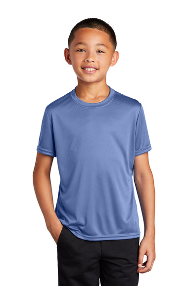 Port & Company PC380Y Youth Dry Zone Performance Moisture Wicking Short Sleeve Crewneck T-Shirt Carolina Blue Front