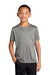 Port & Company PC380Y Youth Dry Zone Performance Moisture Wicking Short Sleeve Crewneck T-Shirt Concrete Grey Front