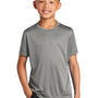 Port & Company Youth Dry Zone Performance Moisture Wicking Short Sleeve Crewneck T-Shirt - Concrete Grey
