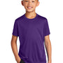 Port & Company Youth Dry Zone Performance Moisture Wicking Short Sleeve Crewneck T-Shirt - Team Purple