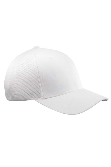 Flexfit 6533 Mens Stretch Fit Hat White Front