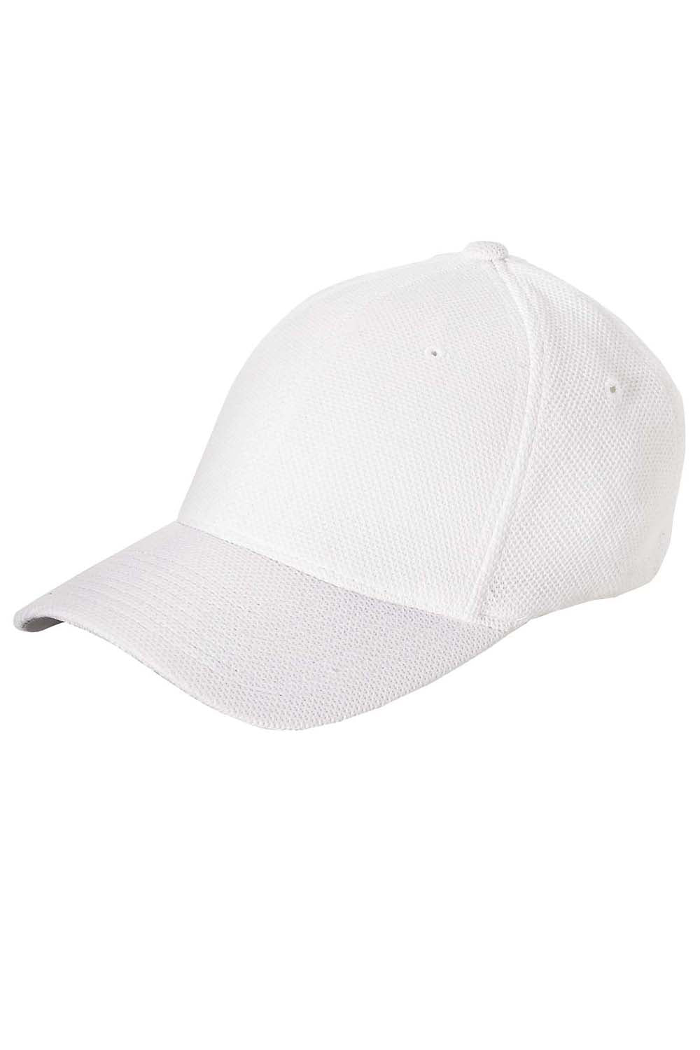 Flexfit 6577CD Mens Cool & Dry Moisture Wicking Stretch Fit Hat White Front