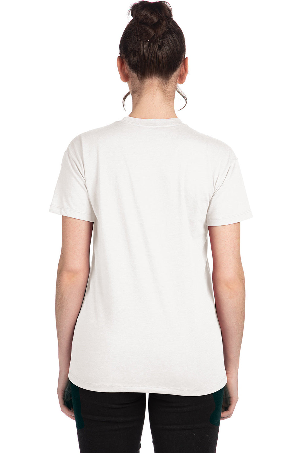 Next Level 6600 Womens Relaxed CVC Short Sleeve Crewneck T-Shirt White Back