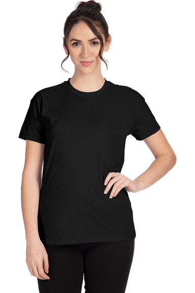 Next Level 6600 Womens Relaxed CVC Short Sleeve Crewneck T-Shirt Black Front