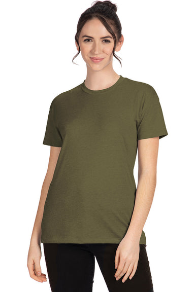 Next Level 6600 Womens Relaxed CVC Short Sleeve Crewneck T-Shirt Military Green Front