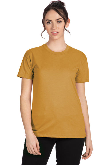 Next Level 6600 Womens Relaxed CVC Short Sleeve Crewneck T-Shirt Antique Gold Front