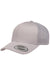 Yupoong 6606 Mens Adjustable Trucker Hat Silver Grey Front
