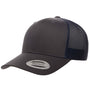Yupoong Mens Adjustable Trucker Hat - Charcoal Grey/Navy Blue