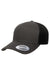 Yupoong 6606 Mens Adjustable Trucker Hat Heather Dark Grey Front