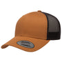 Yupoong Mens Adjustable Trucker Hat - Caramel Brown/Black