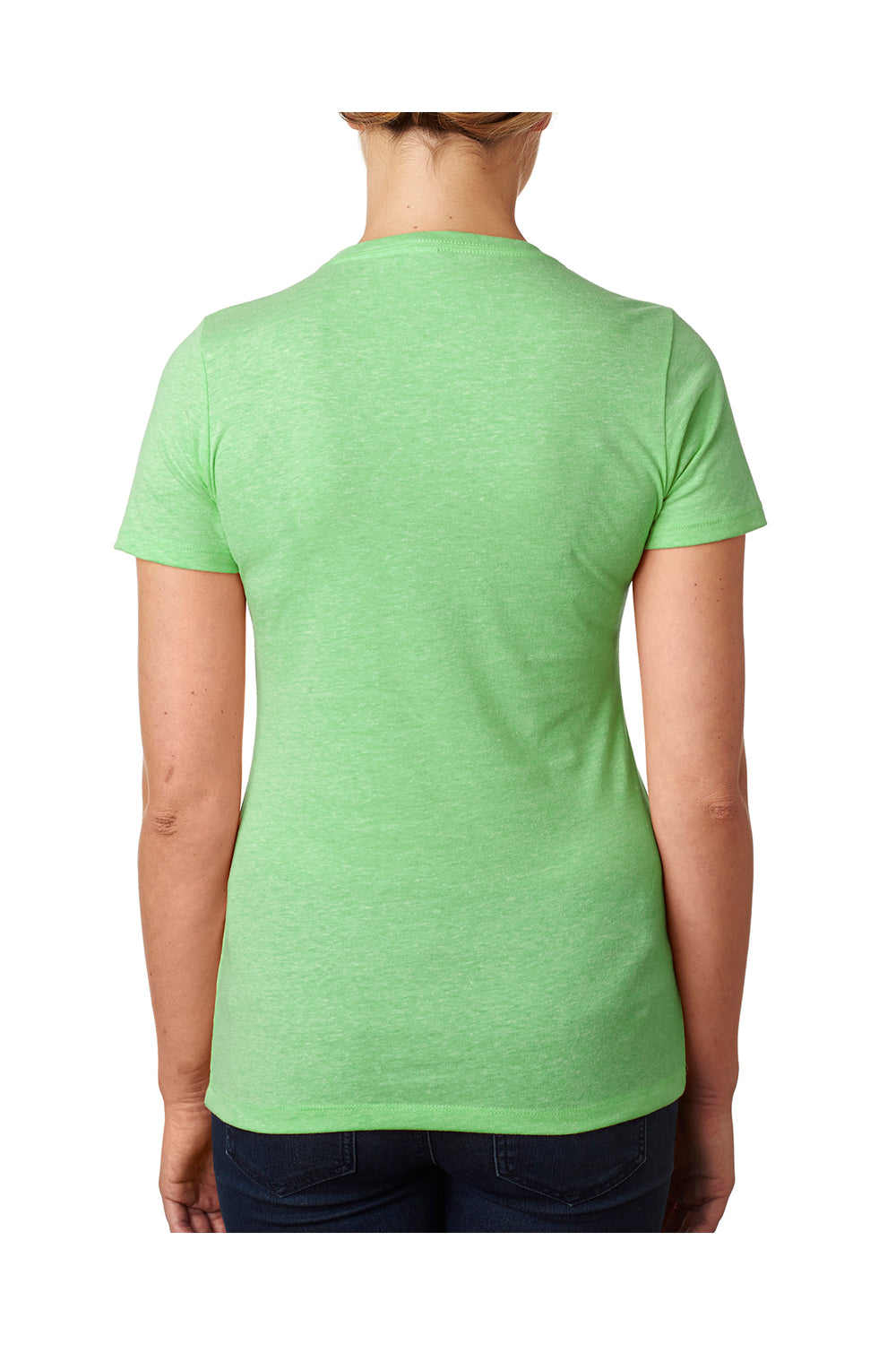 Next Level 6610 Womens CVC Jersey Short Sleeve Crewneck T-Shirt Apple Green Back