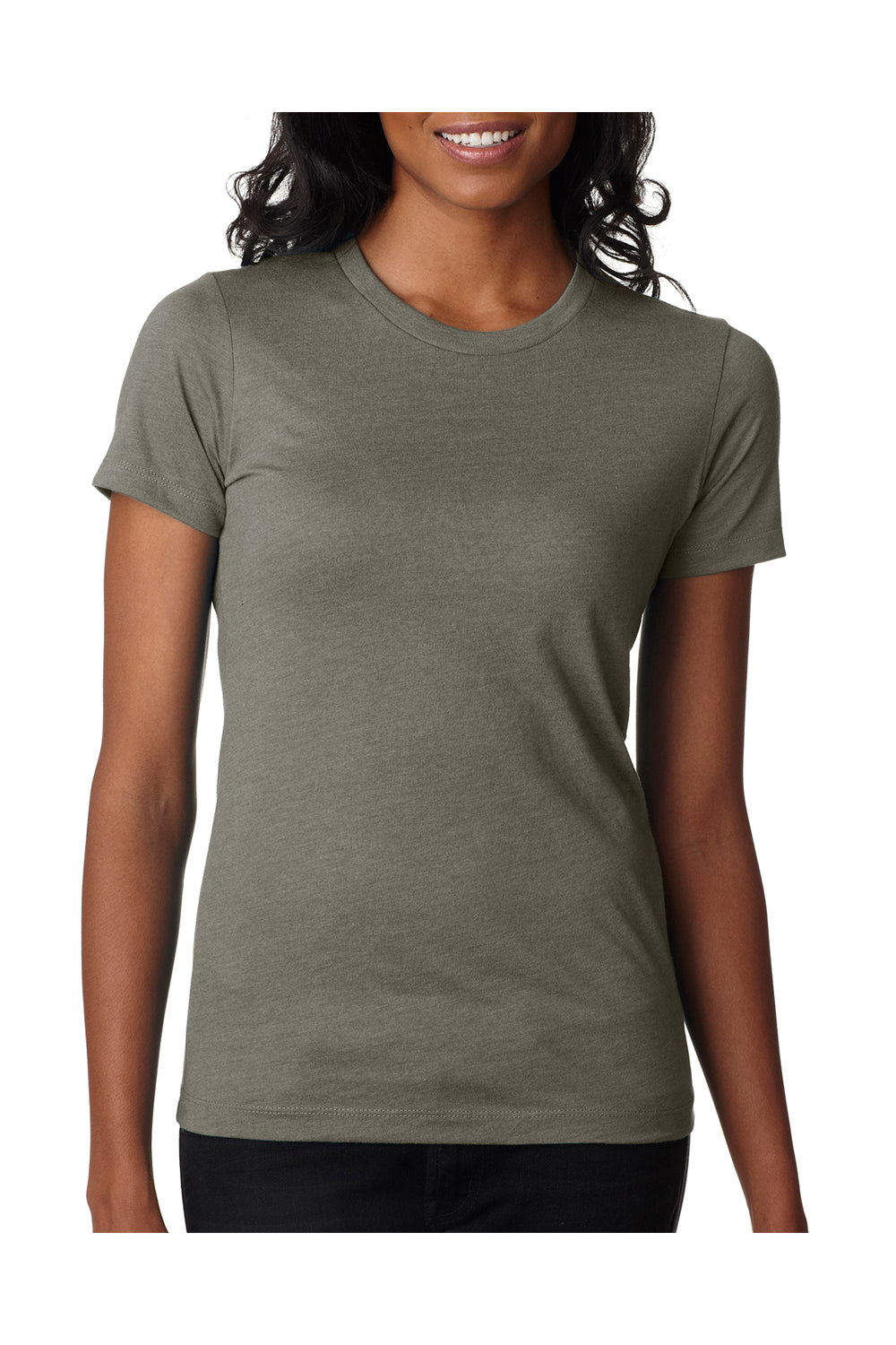 Next Level 6610 Womens CVC Jersey Short Sleeve Crewneck T-Shirt Warm Grey Front