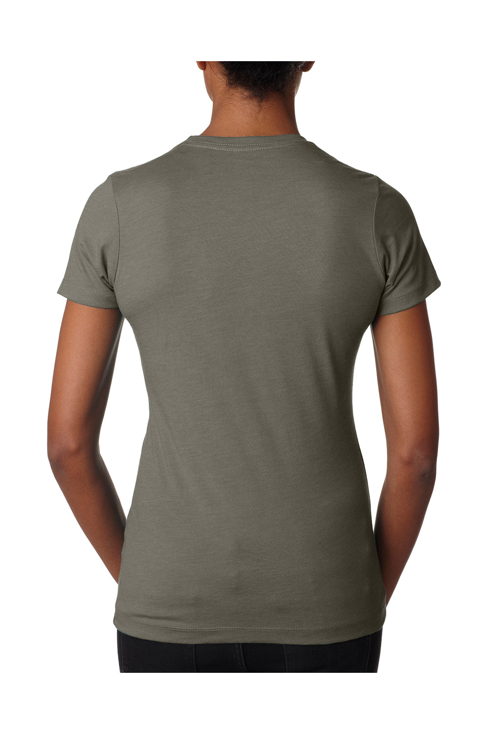Next Level 6610 Womens CVC Jersey Short Sleeve Crewneck T-Shirt Warm Grey Back