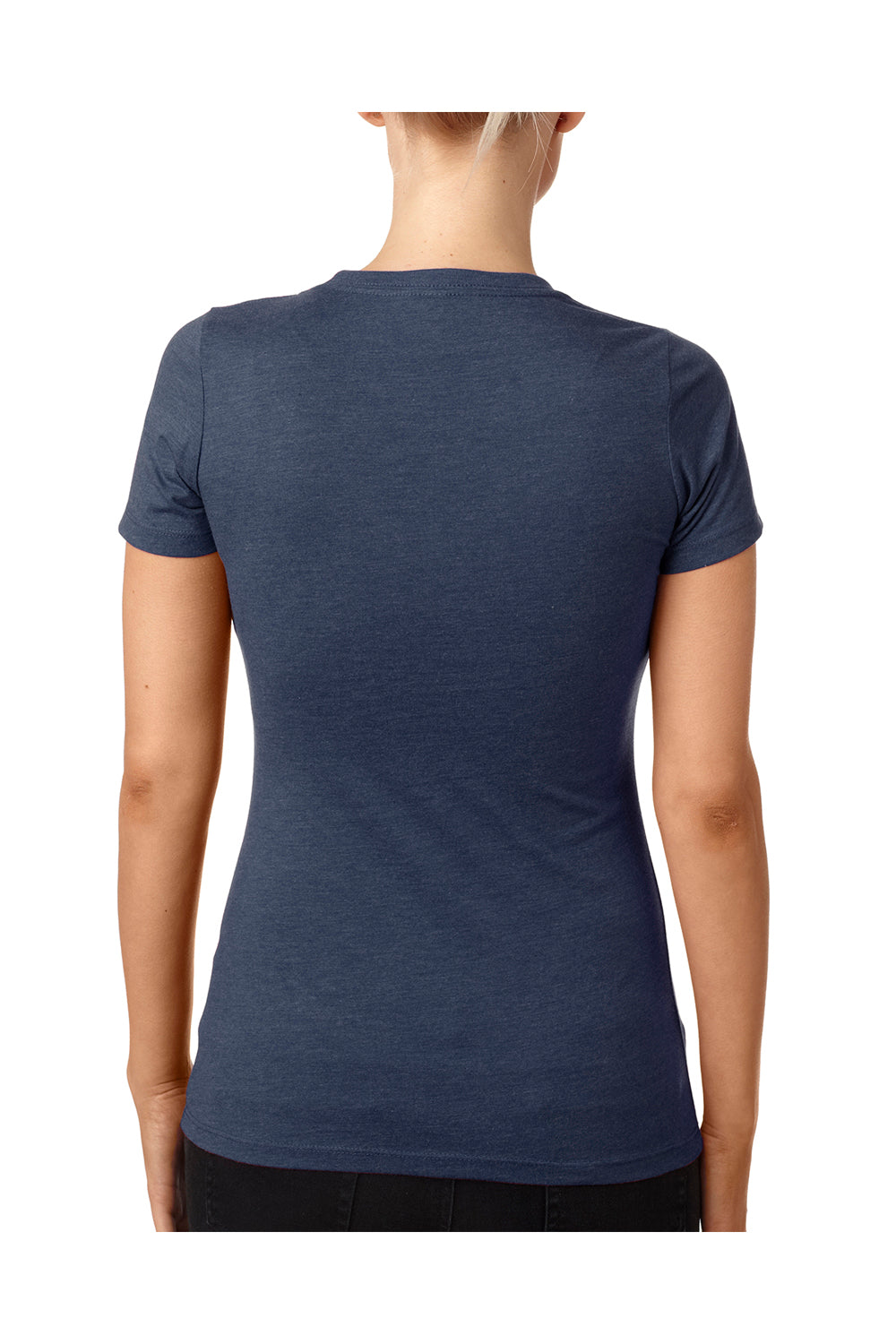 Next Level 6610 Womens CVC Jersey Short Sleeve Crewneck T-Shirt Indigo Blue Back
