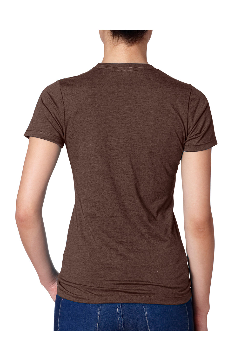 Next Level 6610 Womens CVC Jersey Short Sleeve Crewneck T-Shirt Espresso Brown Back
