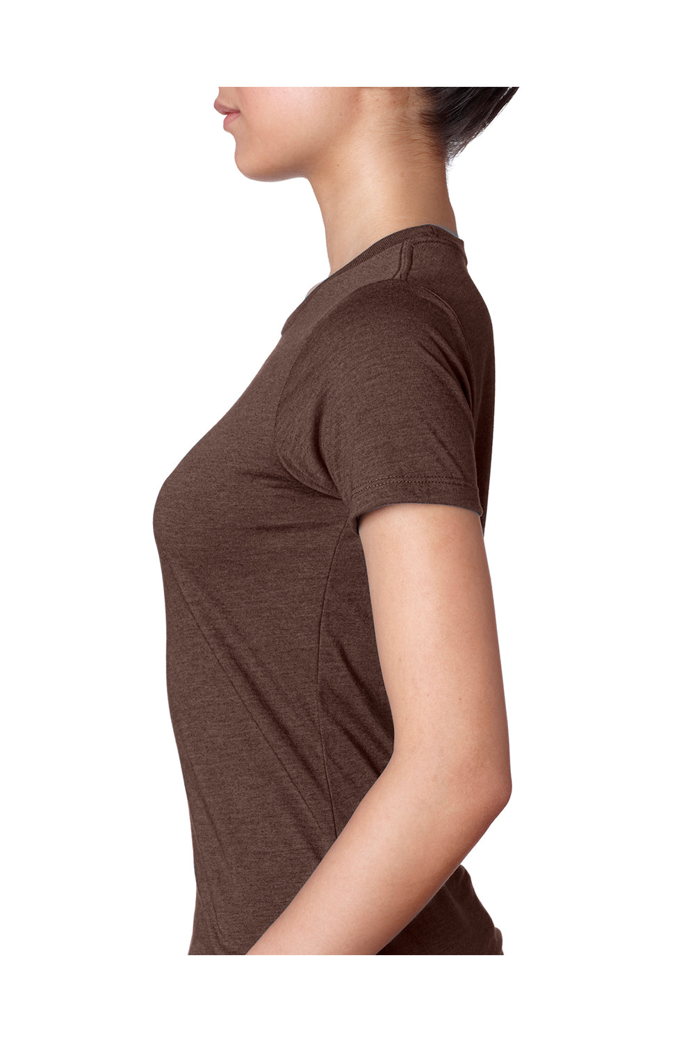 Next Level 6610 Womens CVC Jersey Short Sleeve Crewneck T-Shirt Espresso Brown Side