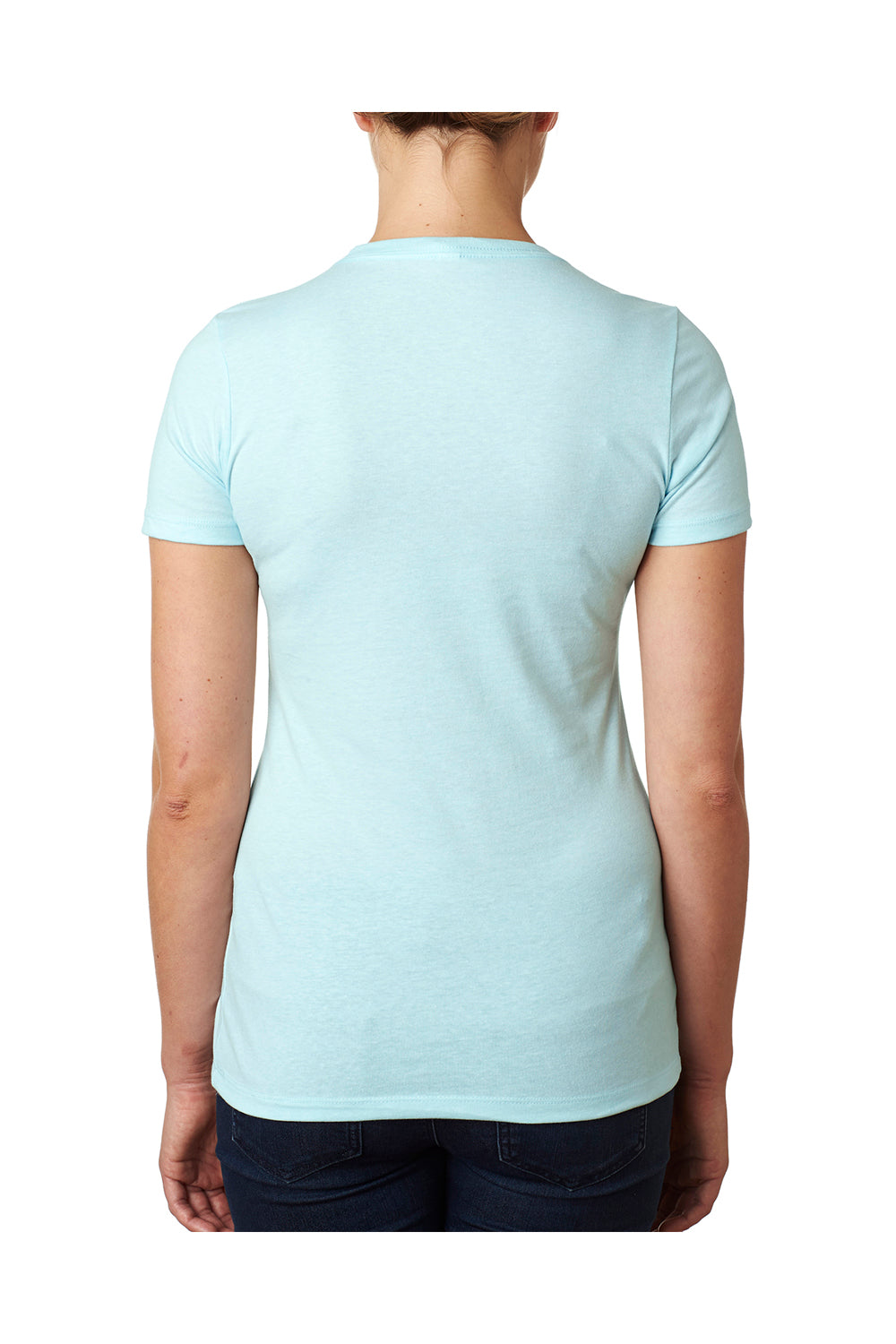 Next Level 6610 Womens CVC Jersey Short Sleeve Crewneck T-Shirt Ice Blue Back