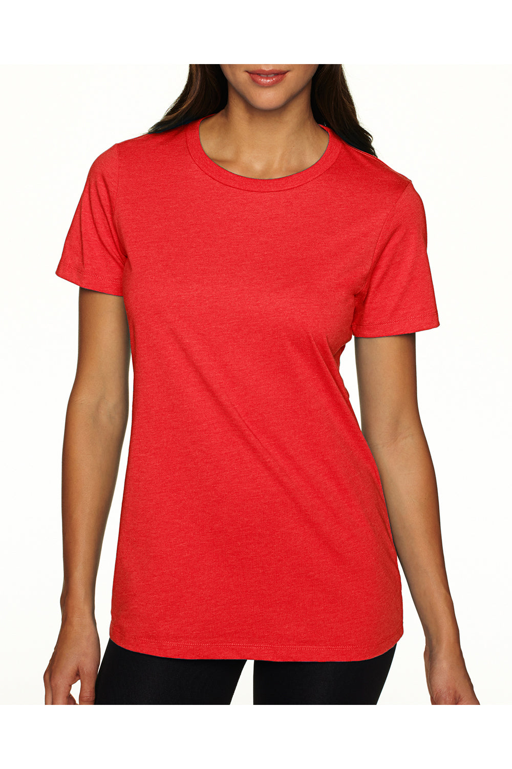 Next Level 6610 Womens CVC Jersey Short Sleeve Crewneck T-Shirt Red Front