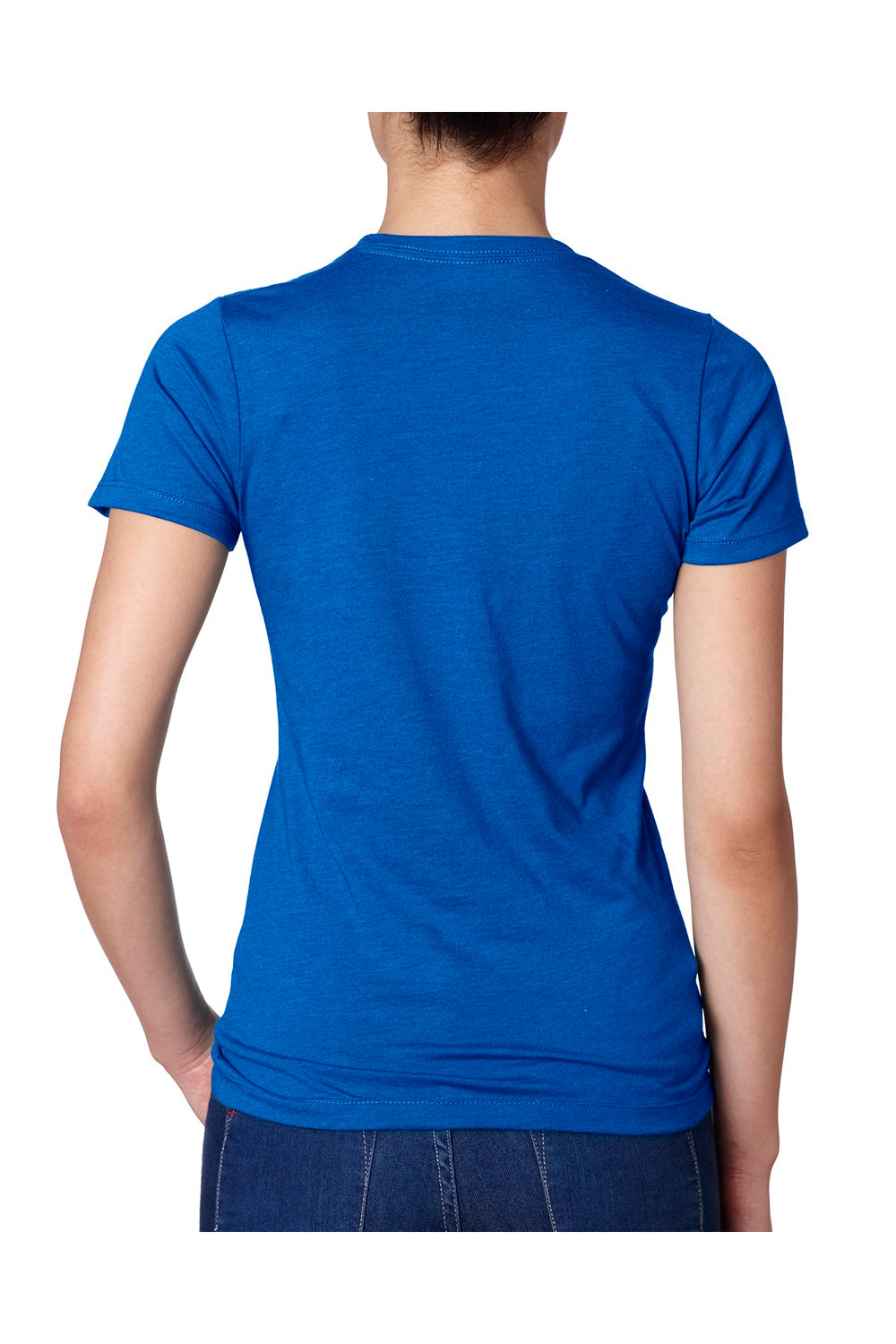 Next Level 6610 Womens CVC Jersey Short Sleeve Crewneck T-Shirt Royal Blue Back