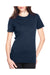 Next Level 6610 Womens CVC Jersey Short Sleeve Crewneck T-Shirt Navy Blue Front