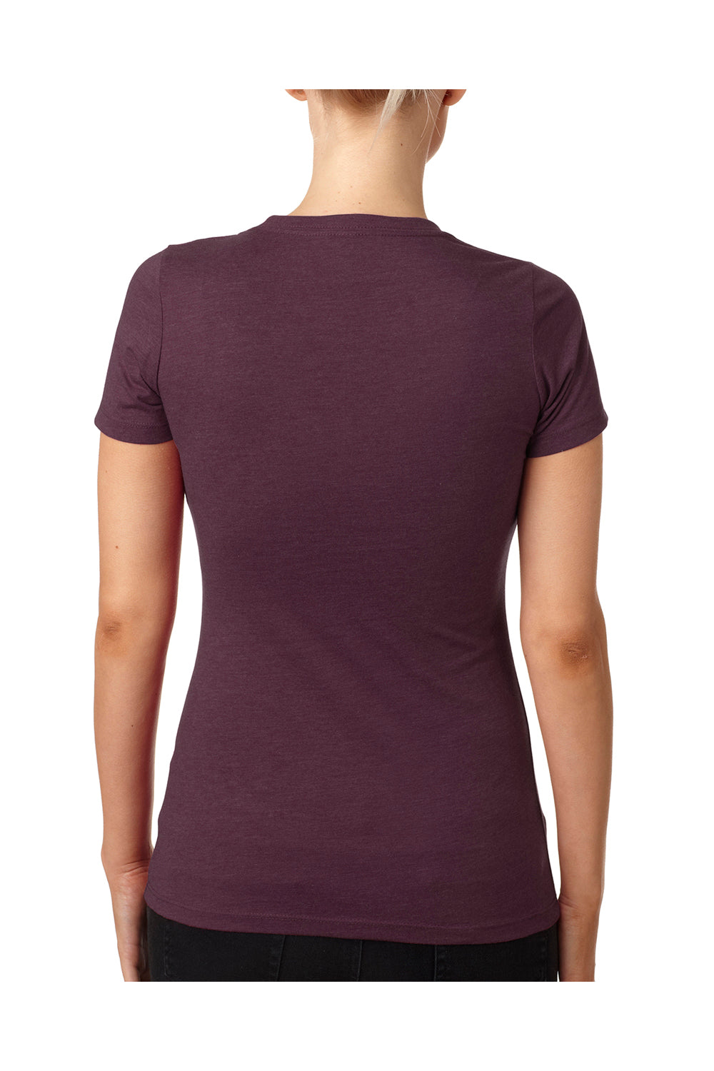 Next Level 6610 Womens CVC Jersey Short Sleeve Crewneck T-Shirt Plum Purple Back