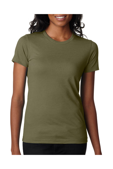 Next Level 6610 Womens CVC Jersey Short Sleeve Crewneck T-Shirt Military Green Front