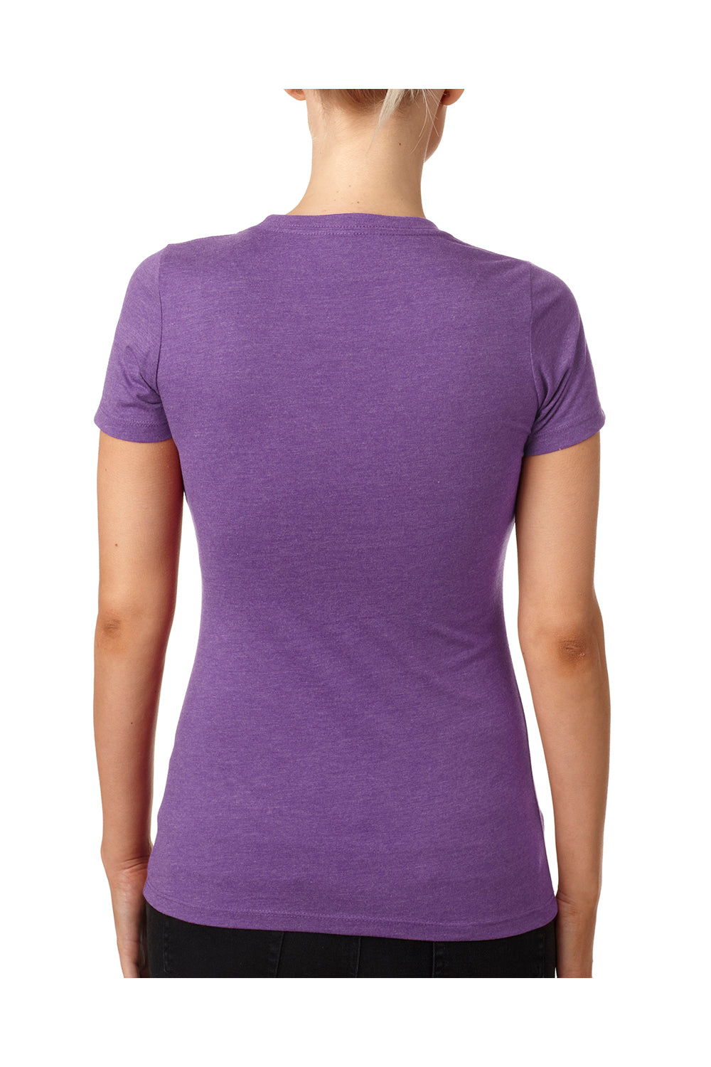 Next Level 6610 Womens CVC Jersey Short Sleeve Crewneck T-Shirt Purple Berry Back