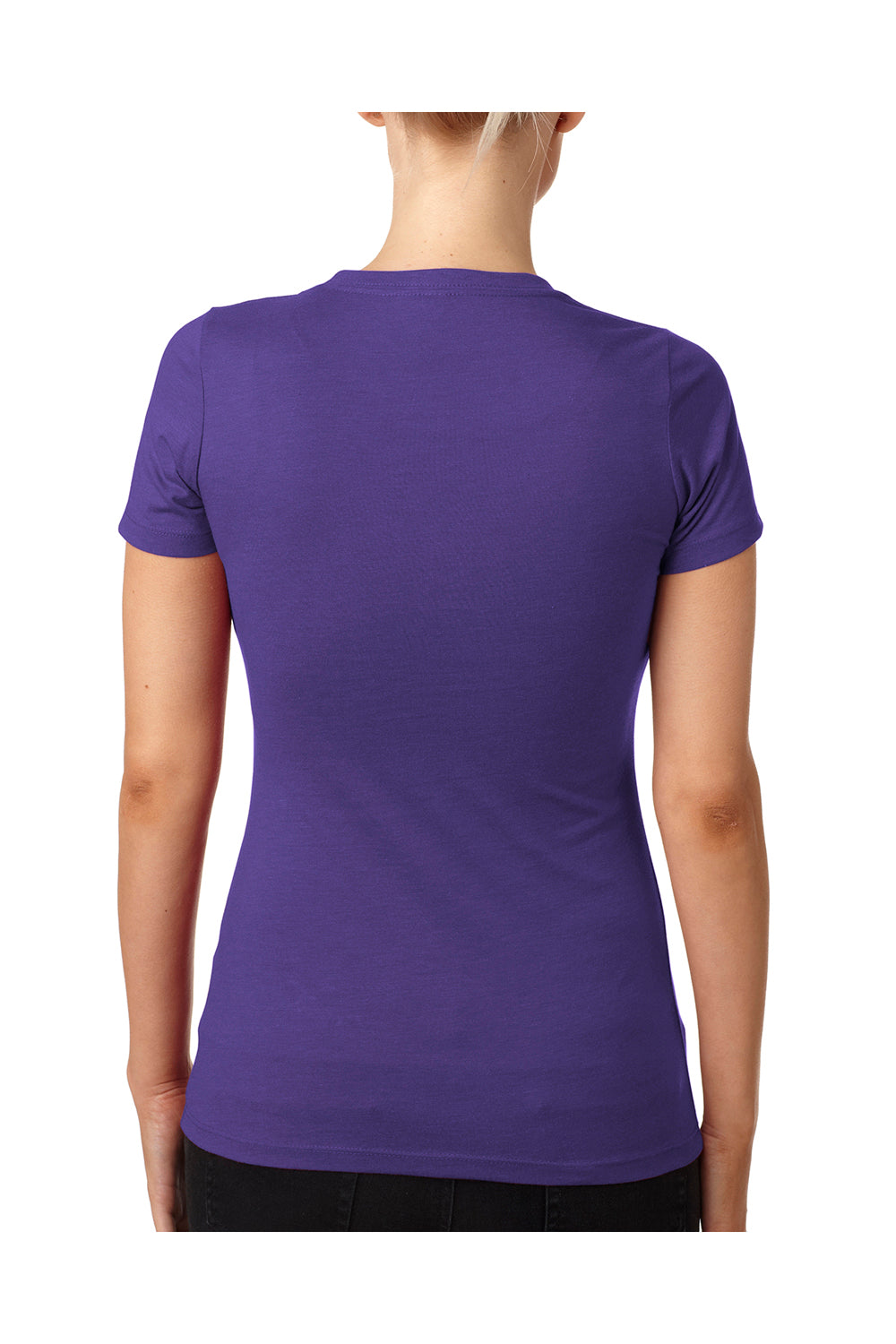 Next Level 6610 Womens CVC Jersey Short Sleeve Crewneck T-Shirt Purple Rush Back