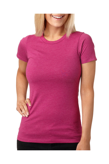Next Level 6610 Womens CVC Jersey Short Sleeve Crewneck T-Shirt Raspberry Pink Front
