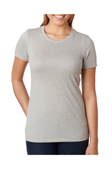 Next Level 6610 Womens CVC Jersey Short Sleeve Crewneck T-Shirt Silk Grey Front