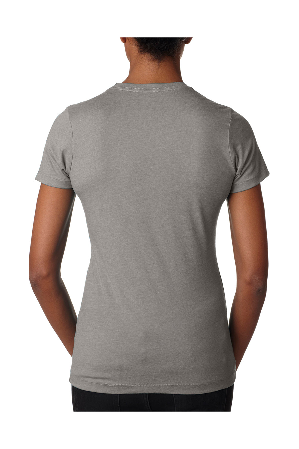 Next Level 6610 Womens CVC Jersey Short Sleeve Crewneck T-Shirt Stone Grey Back