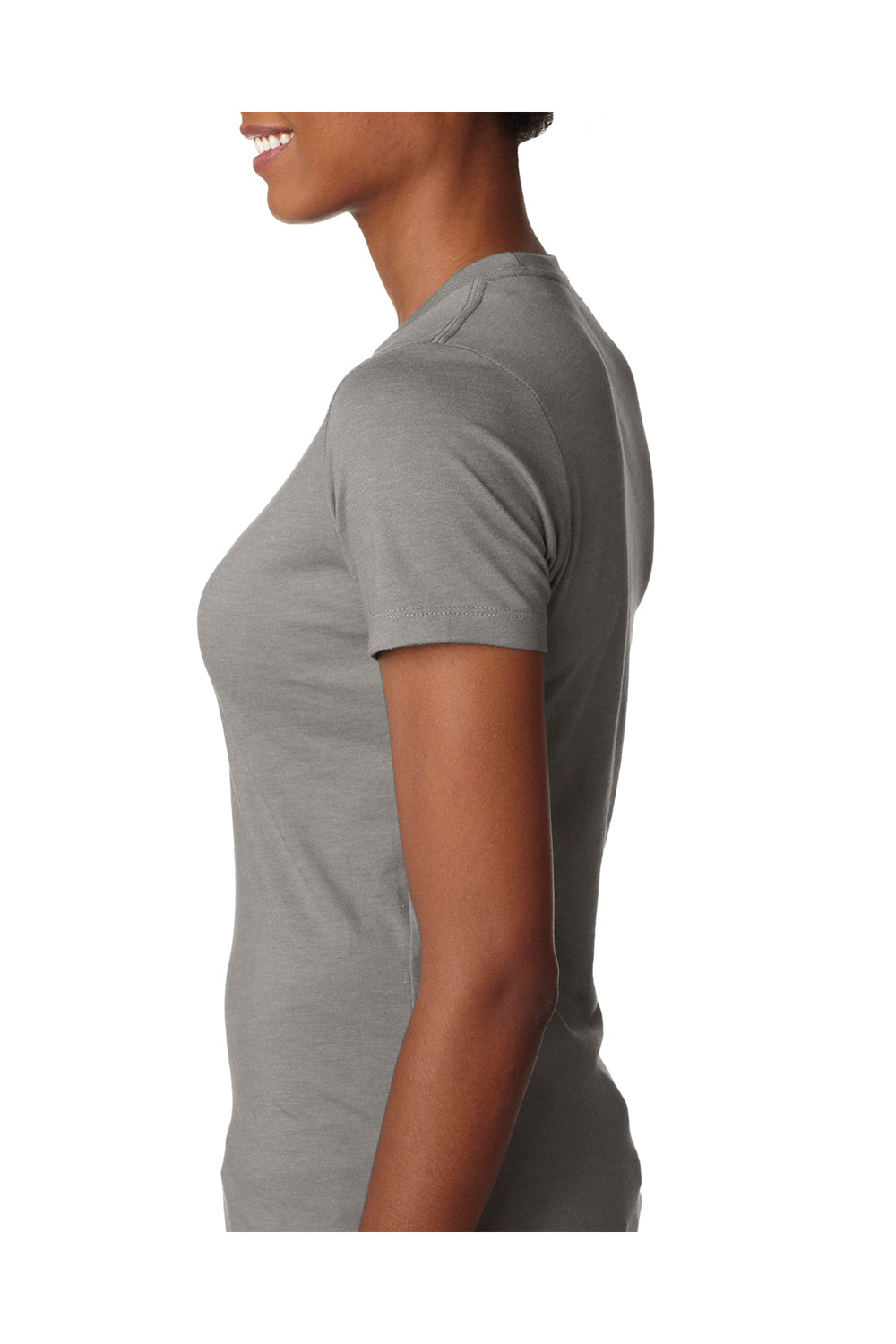 Next Level 6610 Womens CVC Jersey Short Sleeve Crewneck T-Shirt Stone Grey Side